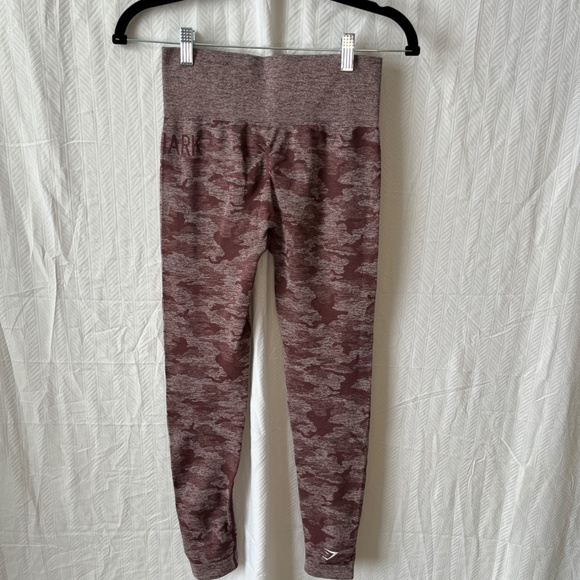 Gymshark Seamless High-Waisted Legging Camo Burgundy Small - Picture 8 of 10